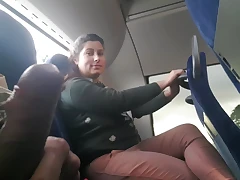I was on a public bus. And suddenly I noticed that the neighbor took out his knob and commenced to masturbate off. At first-ever-ever I was perplexed. But after a moment I became ultra-horny for him. I sit down next to him and begin stroking off. I took i